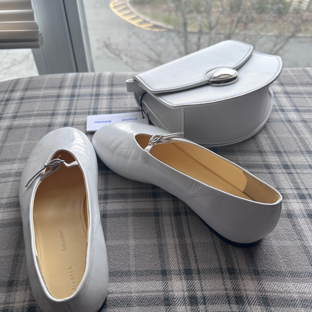 Bundle of Proenza Shouler flats and messenger bag